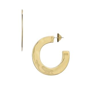 Alexis Bittar Liquid Metal Sheet Hoop Earrings.